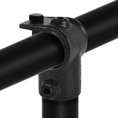 Buiskoppeling Open T-stuk - zwart-E / 48,3 mm